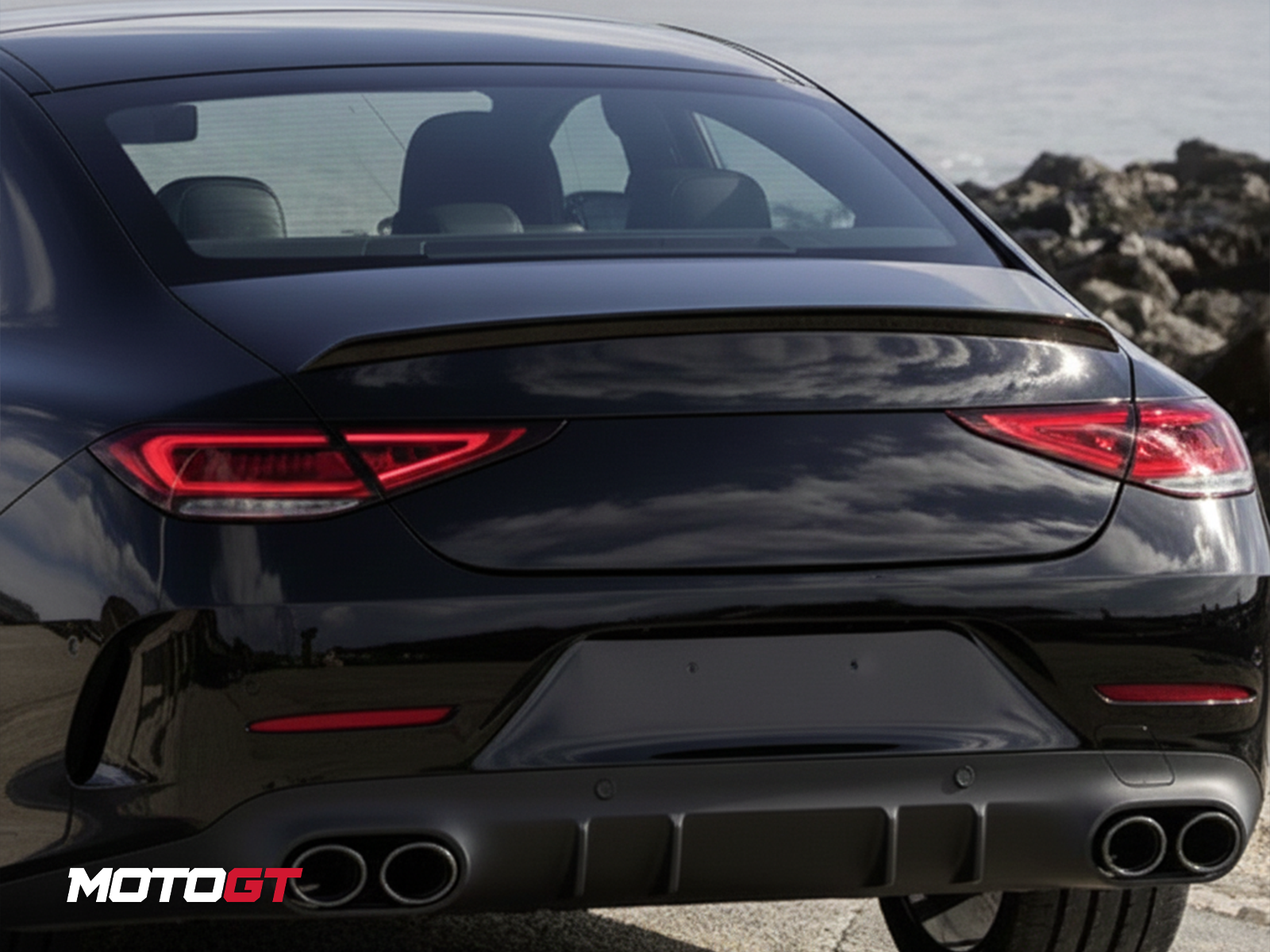 Cls Class Black Rear Spoiler - MotoGT