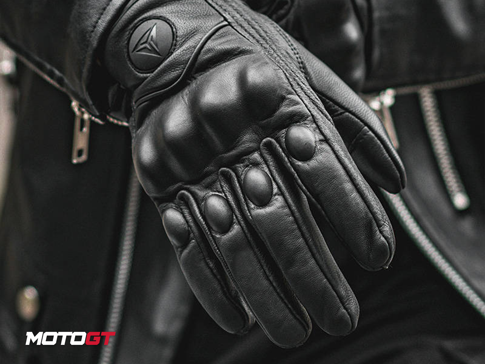 قفازات سباق جلدية من موتو وولف — 3