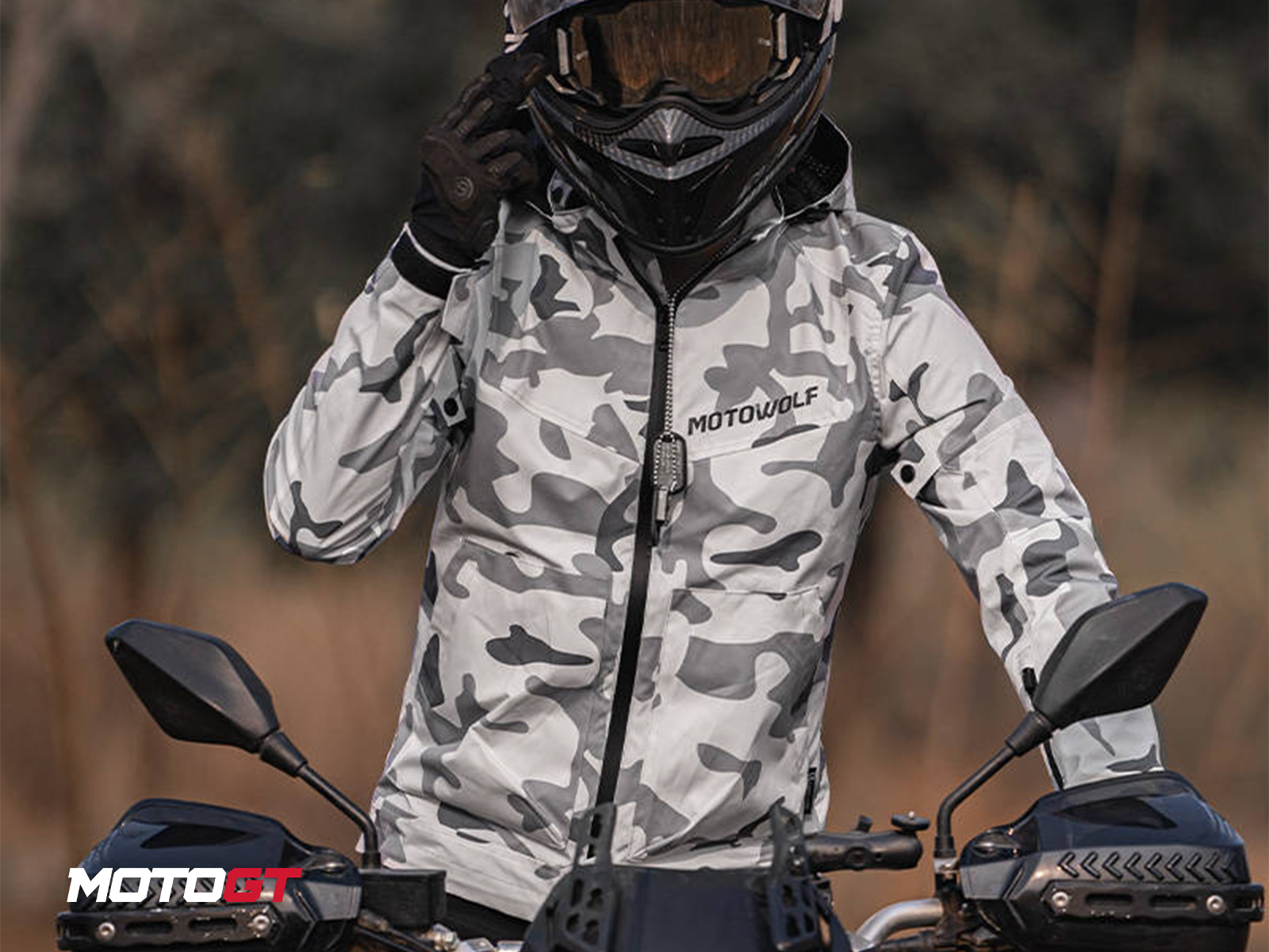 Motowolf Windproof Reflective Strip Design Riding Jacket