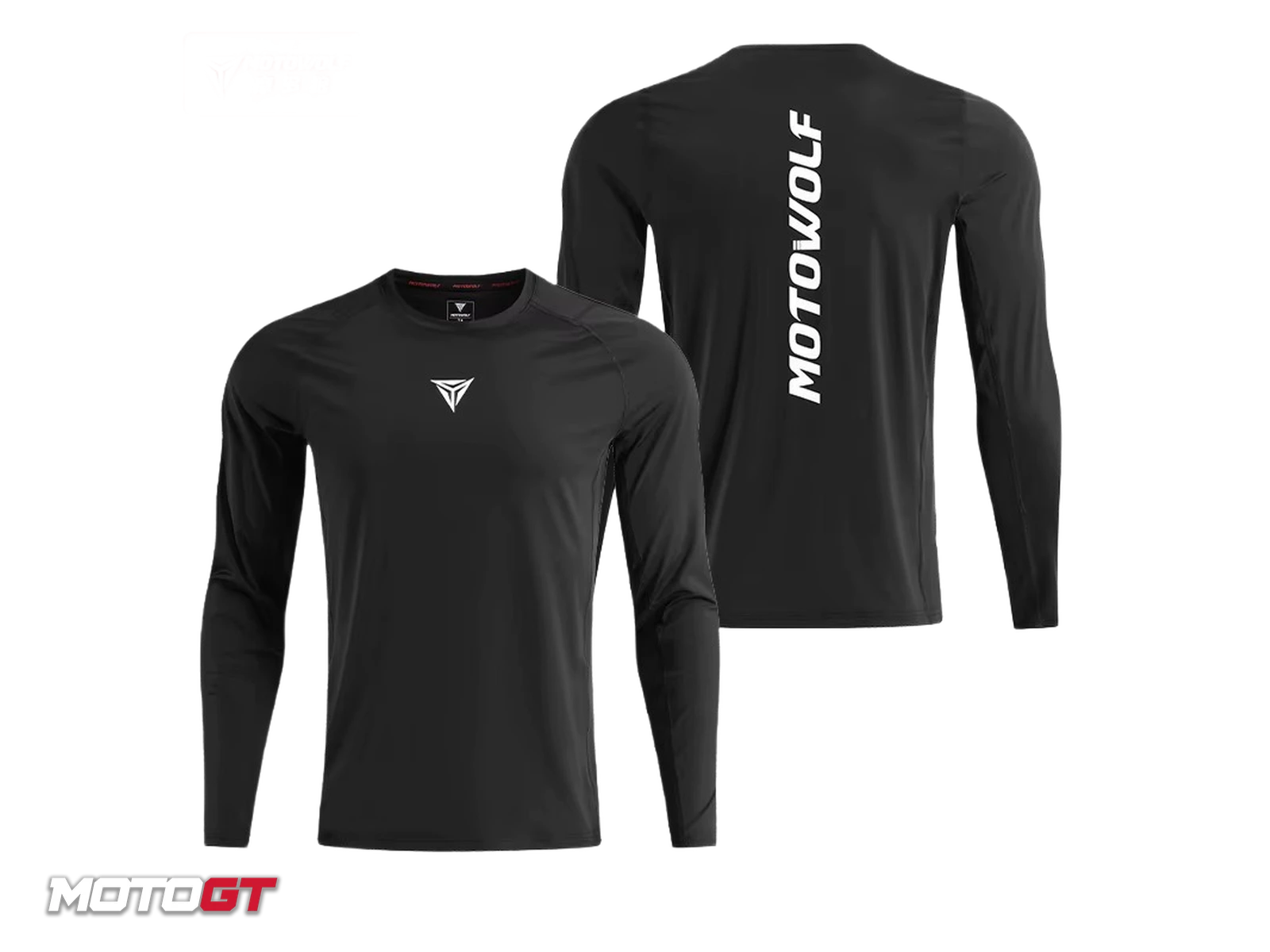 MOTOWOLF Long Sleeve T-shirt Ice Silk Fabric Breathable Cultural Shirt