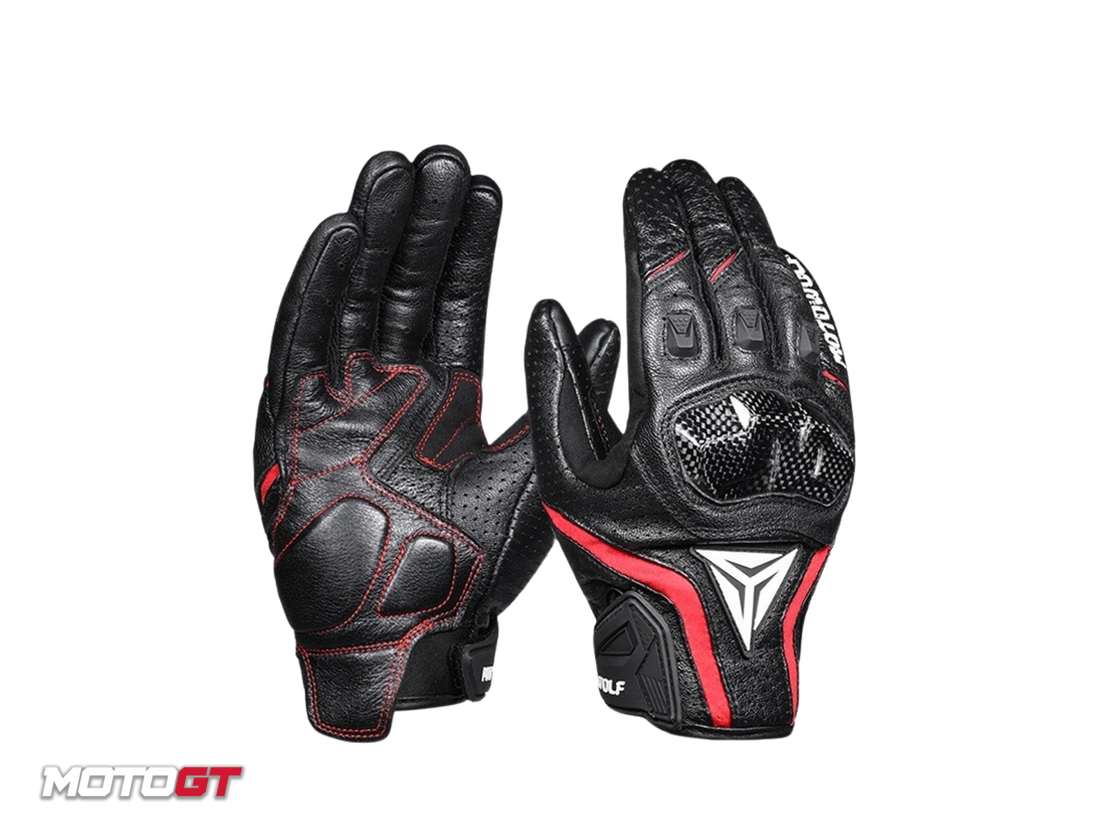 MOTOWOLF Leather Breathable Motorbike Gloves Motor Riding Gloves