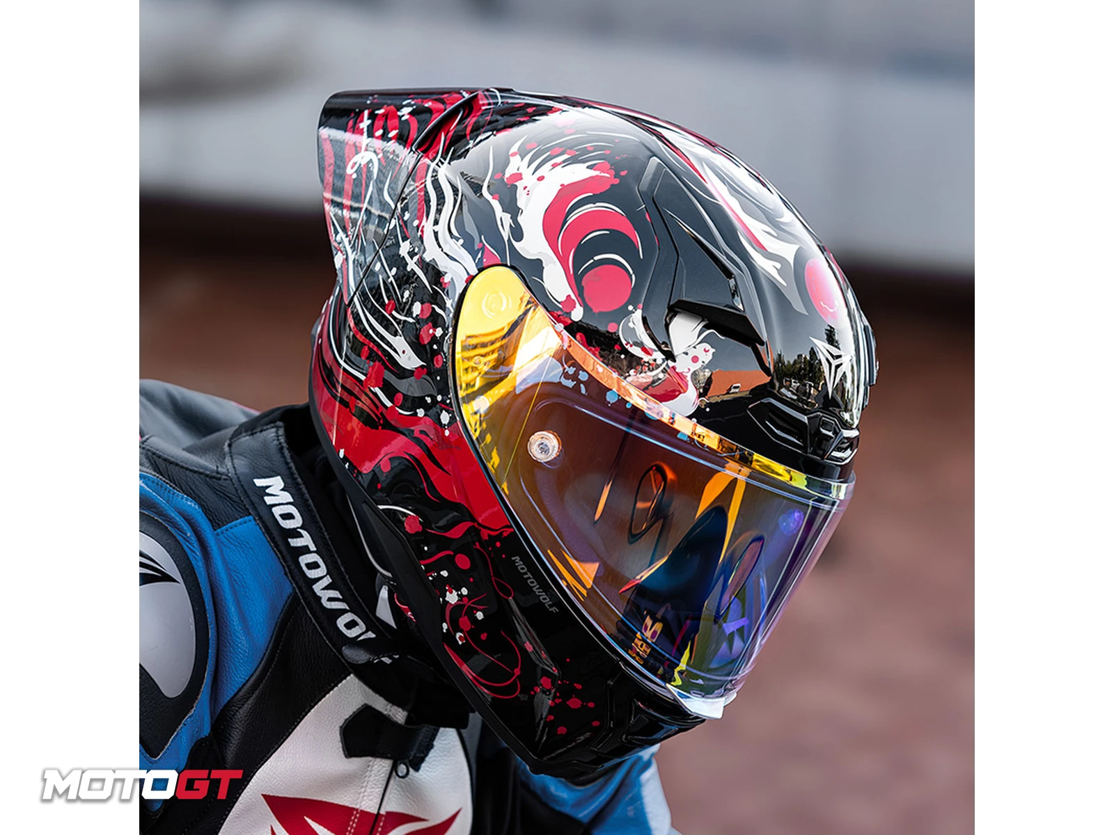 Motowolf Motorcycle Helmet Full Face Helmet DOT Certification Street Bike Racing Helmet