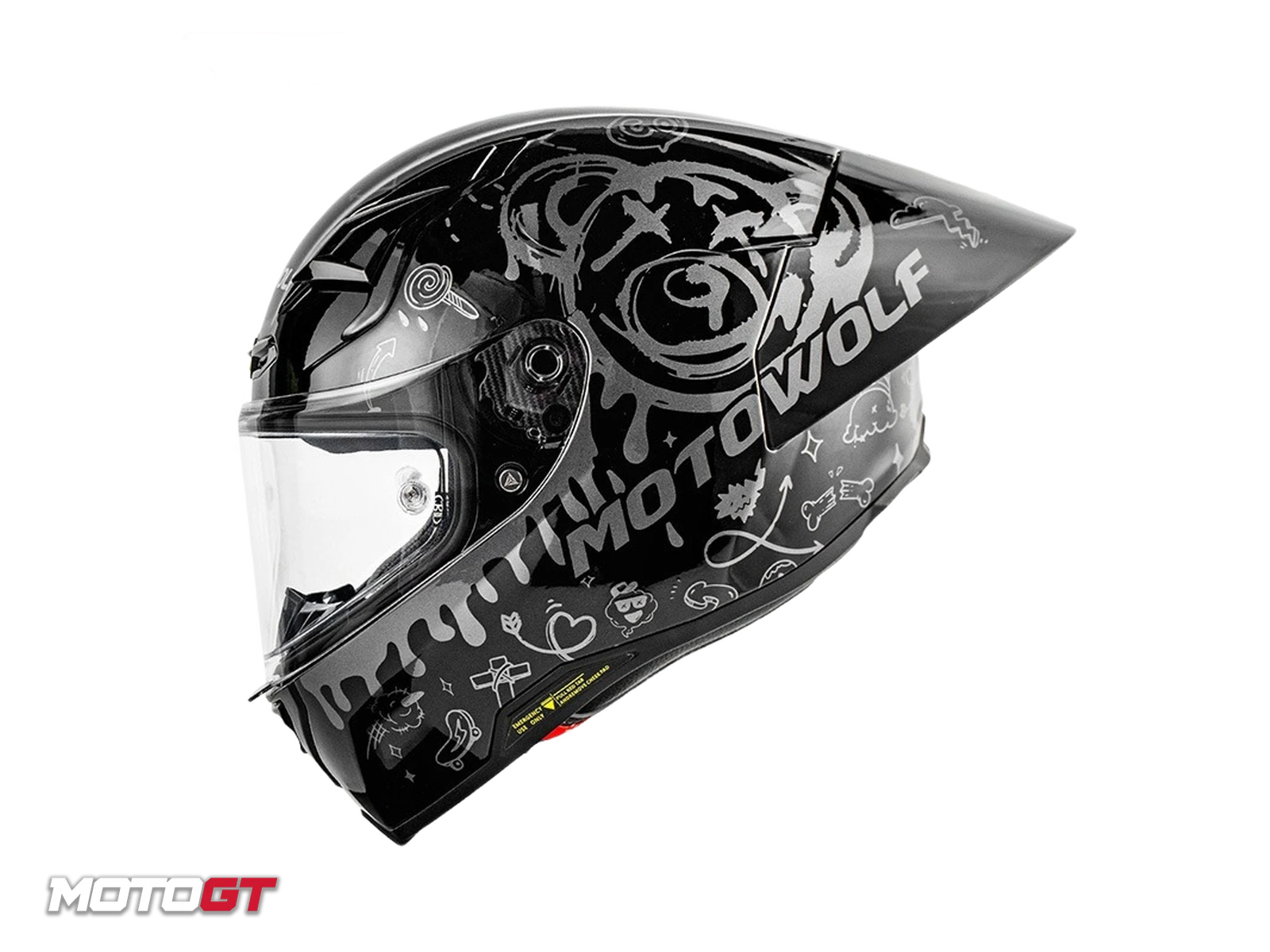 Motowolf Motorcycle Helmet Full Face Helmet DOT Certification Street Bike Racing Helmet