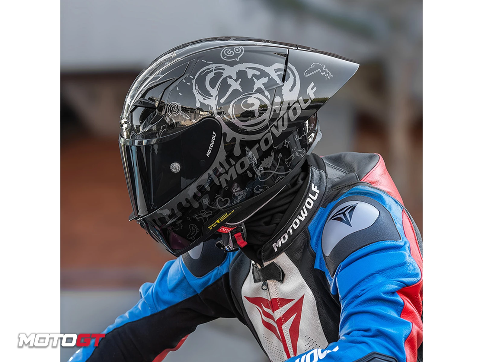 Motowolf Motorcycle Helmet Full Face Helmet DOT Certification Street Bike Racing Helmet