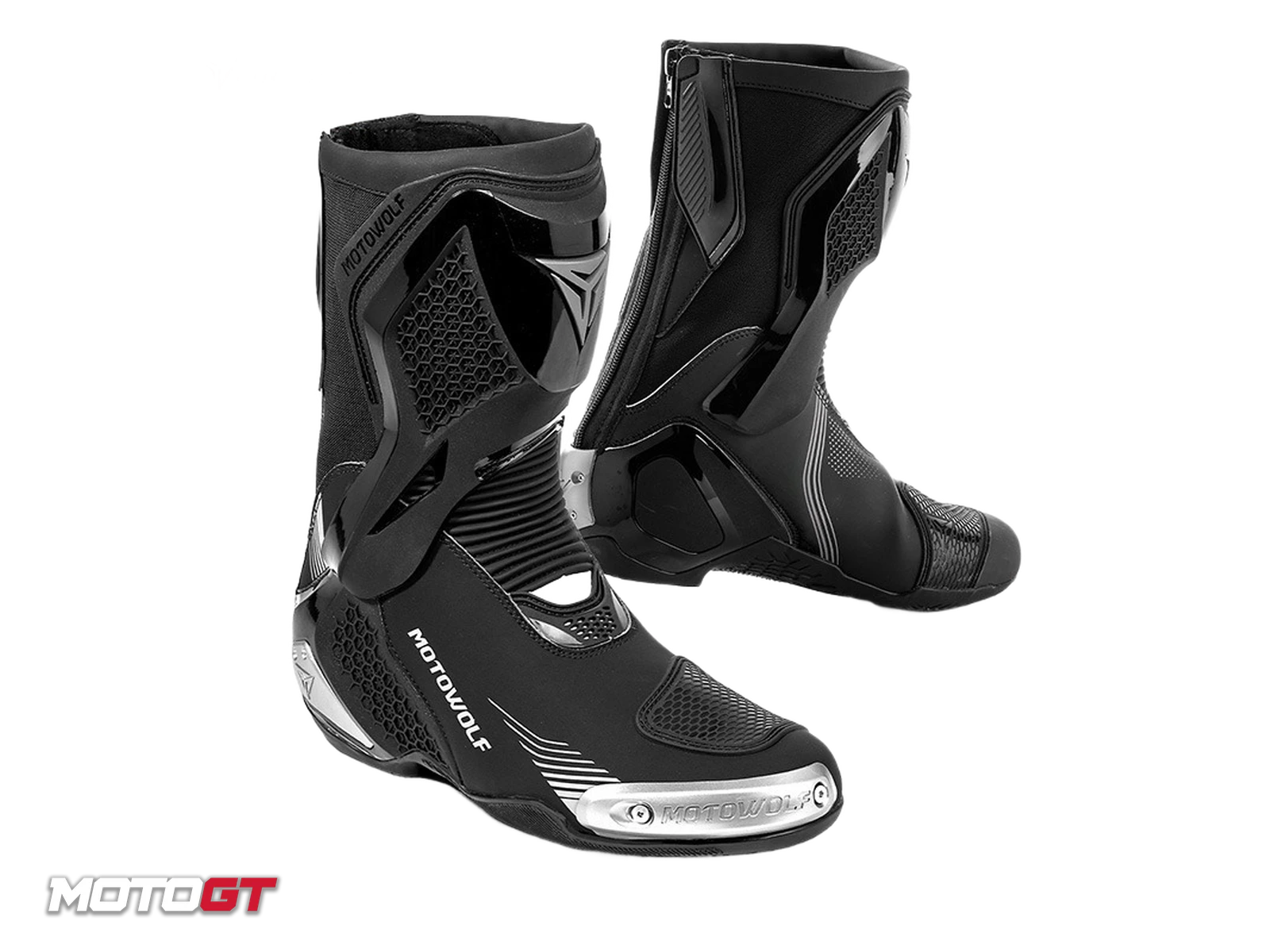 MOTOWOLF Waterproof Riding Shoes Leather Racing Boots Casual Shoe for Motorcycle
