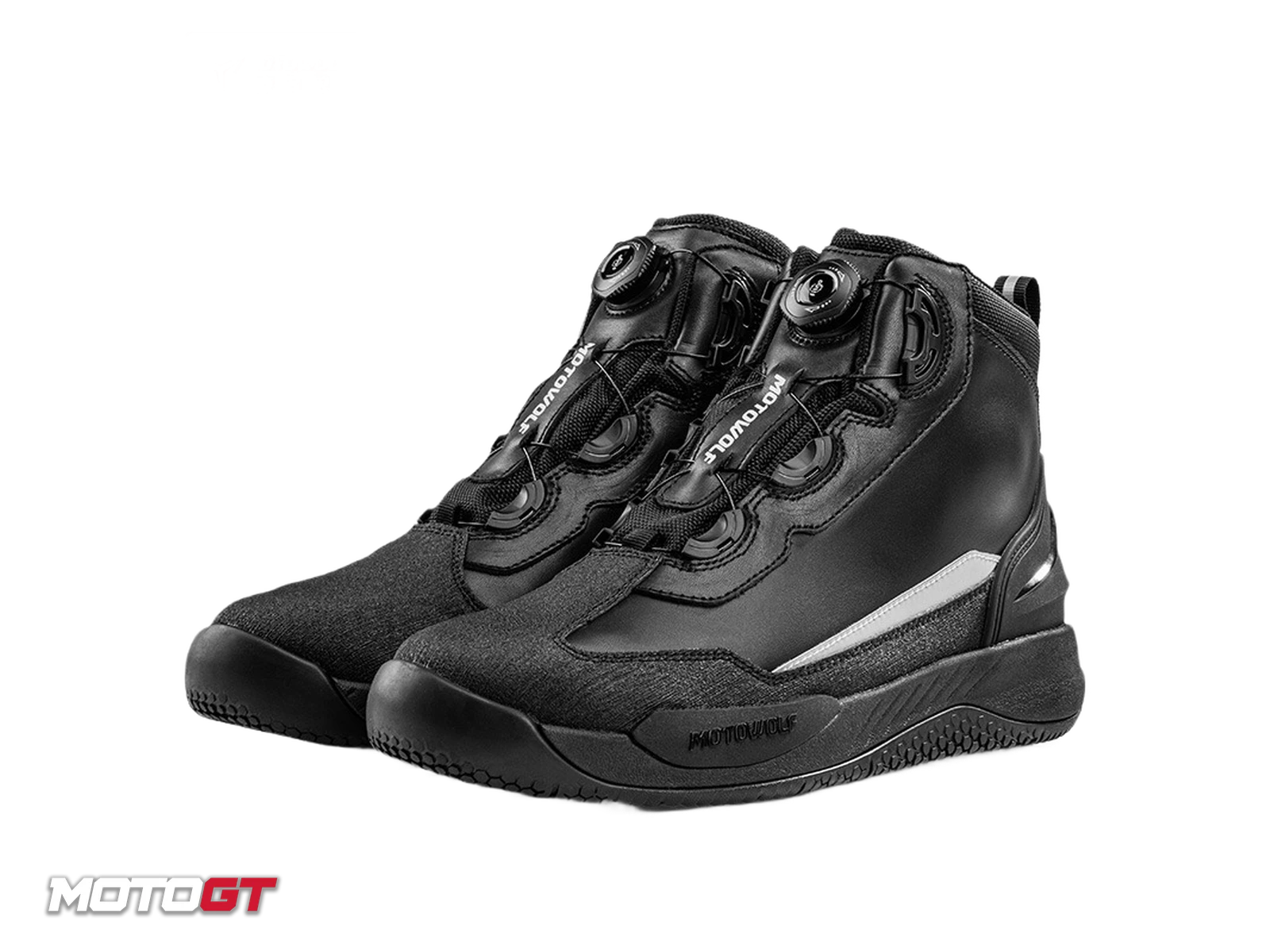 MOTOWOLF Waterproof Riding Shoes Leather Racing Boots Casual Shoe for Motorcycle