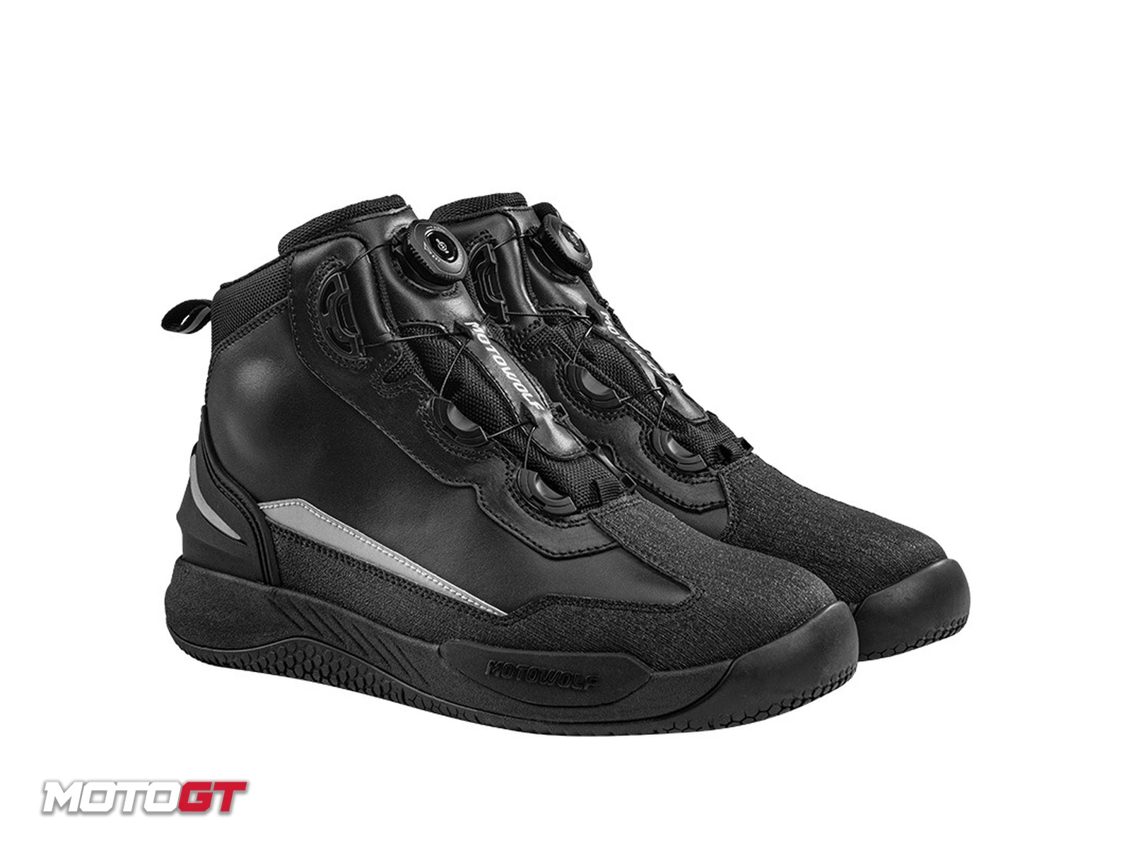 MOTOWOLF Waterproof Riding Shoes Leather Racing Boots Casual Shoe for Motorcycle